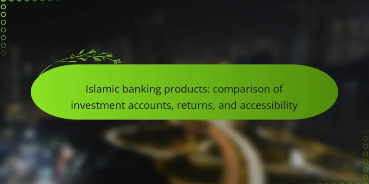 Islamic banking products: comparison of investment accounts, returns, and accessibility
